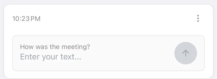 A task with a text input