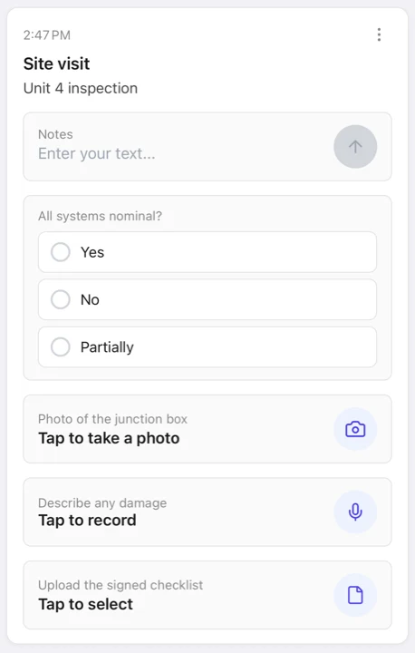 A task rendered in the Simplepush app